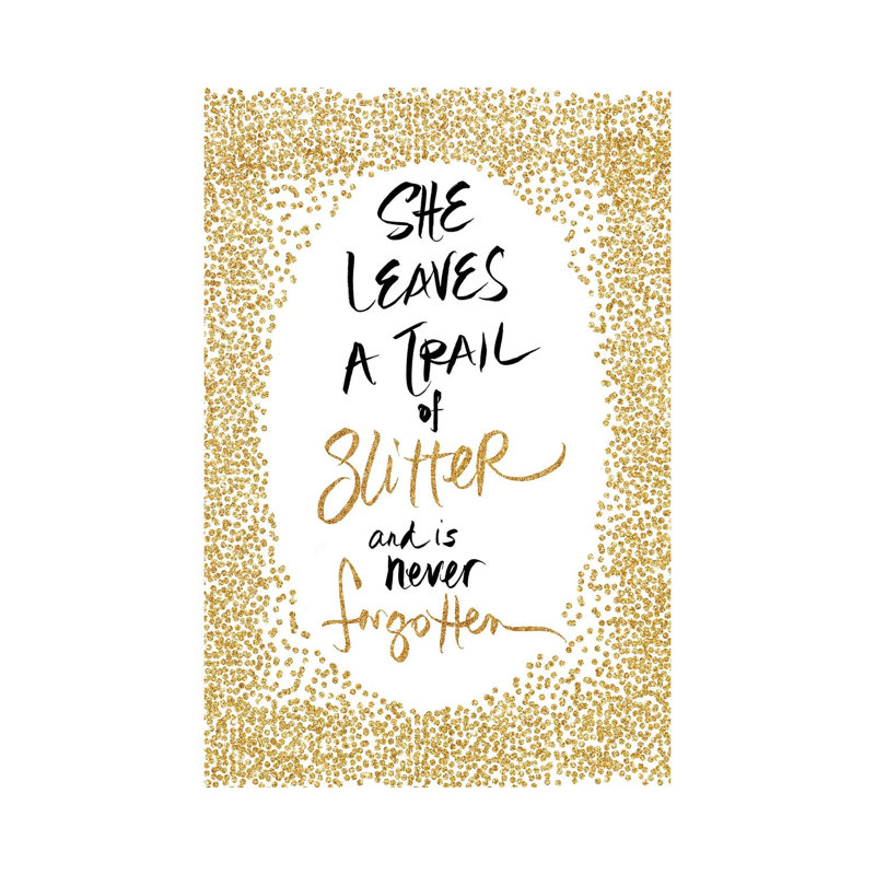 Trail Of Glitter by Sd Graphics Studio - Print on Canvas, Wrapped Canvas, 20.32 cm H x 30.48 cm W