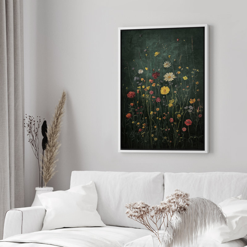Impression sur toile encadrée Moody, Blanc, H 24 po x l 16 po