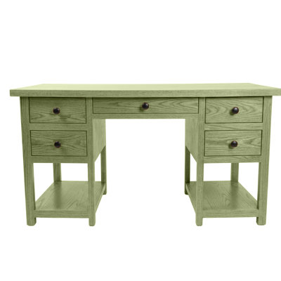 Bureau d'ordinateur en chêne massif Modern