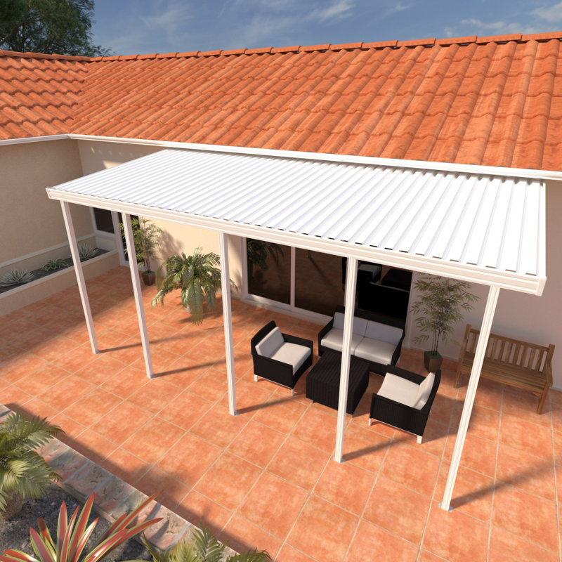 Auvent de terrasse standard en métal, l 240 po x P 168 po