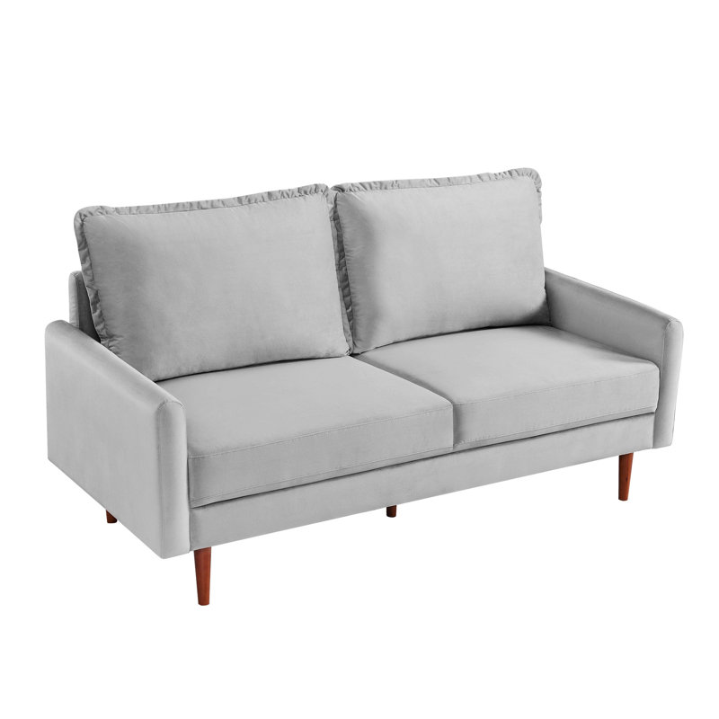 Causeuse de réception en tissu 68,5 po Marylene, gris