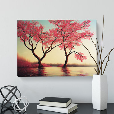 Appealing Cherry Blossom Trees - Wrapped Canvas