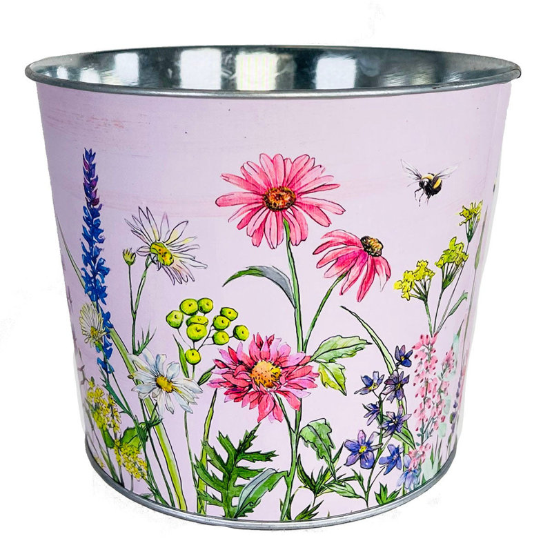 My Garden Grows pot à fleurs en métal, H 5 po x l 6,5 po x P 6,5 po