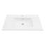 Comptoir de meuble-lavabo simple blanc 36 po x 18 po avec trou pour robinet et trop-plein | Idée de cadeau