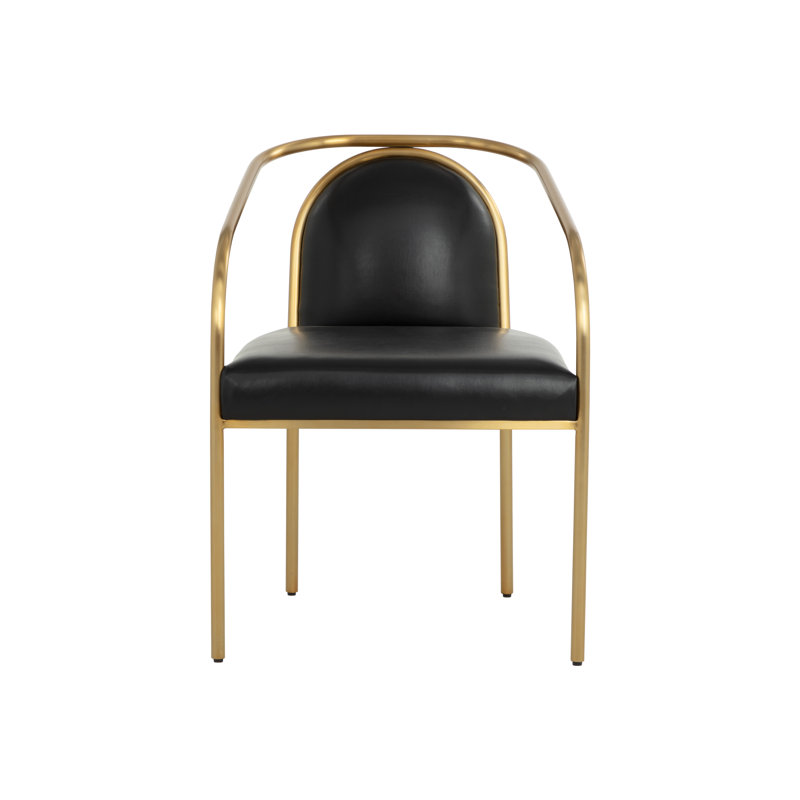 Feeko Upholstered Arm Chair, Black