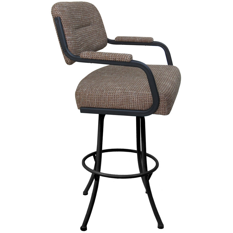 Tabouret pivotant Kyrien, Gris, Bar Stool (30" Seat Height)