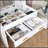 Flip Top Vanity Desk with LED Lighted Mirror, Built-in Outlet, 2 Drawers, Open Storage, and Hooks for Makeup and Organization