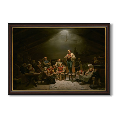 Low Church Devotion (Haugianerne), 1848-Adolph Tidemand-Custom Framed Canvas