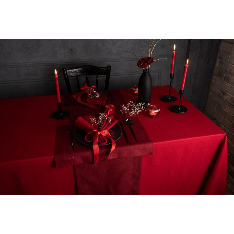Nappe D'Moksha Homes, L 90 po x l 60 po, Rouge