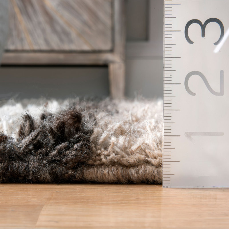 Tapis brun à poils longs Coulombe, Rectangle de 5 pi x 8 pi