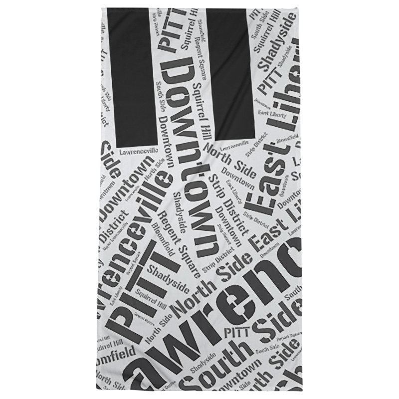 Bath Towel, Black, Poly/Cotton, Pittsburgh