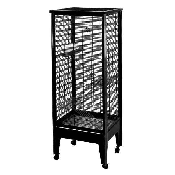 Meade Small Animal Cage, Black with Platinum