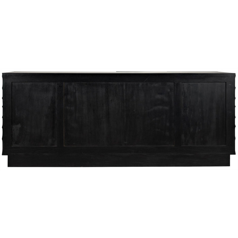 Cavalier 80'' W Solid Wood Sideboard, Black