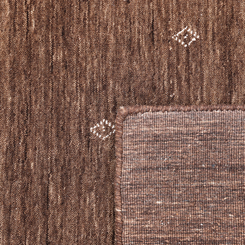 Simi Hand Knotted Cotton/Wool Southwestern Area Rug, Rectangle 5' x 8', Dark Brown