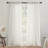 Cotton Linen Blended Light Filtering Curtain,Back Tab Hooks  Drapes (Set of 2,With Hooks)-49156135-49156131