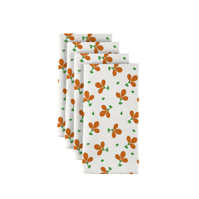 Polyester Floral Square Napkin
