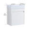 Meuble-lavabo mural 18 po avec lavabo en résine blanche et porte d'armoire à fermeture en douceur 18 po-1407932458