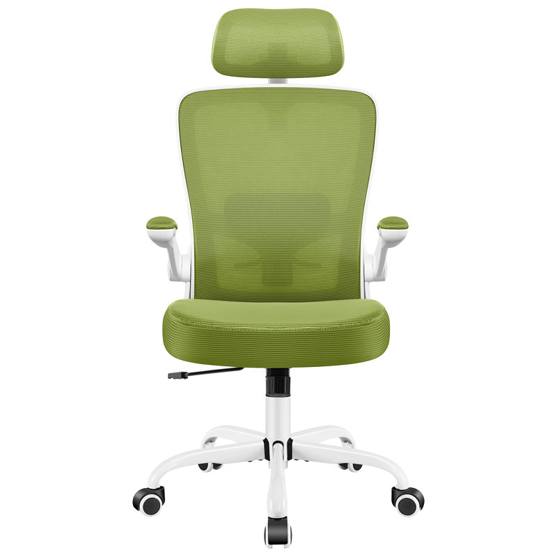 Everdene Office Ergonomic Task Chair, White, Avocado Green
