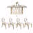 4 - Person Faux Marble Top Pedestal Dining Set-98425059