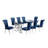 Solie Large Rectangular 95'' L x 46.00'' W Glass Dining Set with Velvet Chairs-122250743-81030567-122476545