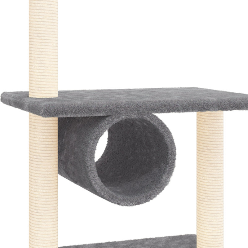 Cat Tree with Sisal Scratching Posts, Dark Grey