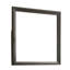 Miroir de commode Fema, cadre biseauté 35 pouces, bois brun