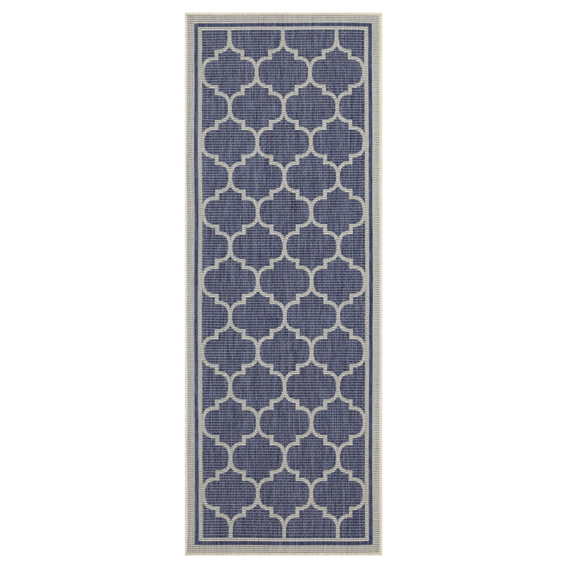 Sunshine Blue Indoor/Outdoor Area Rug, Runner 2'7" x 7'3"