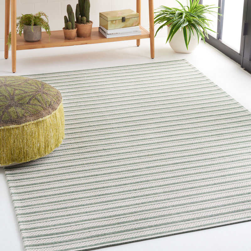 Tapis rayé en coton Martha Stewart, Rectangle 5 pi x 7 pi