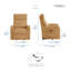 Fauteuil à levier électrique en velours côtelé moderne et contemporain 28,5 po Yailem-2144353311
