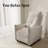 Modern Manual Recliner Chair, Velvet Upholstery With Deep Chunky Cushioning, Cozy Reclining Sofa For Living Room, Bedroom, And Home Theater, Easy Assembly, Beige-220336261