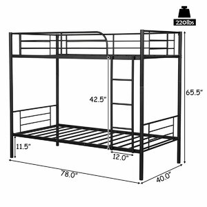 Isabelle & Max™ Jimenez Kids Twin Bunk Bed & Reviews | Wayfair