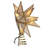Kurt Adler's 10-Light LED 15-Point Gold Sputnik Capiz Tree Topper