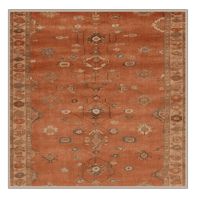Tapis rose surteint lavable à la machine, Carré 3 pi
