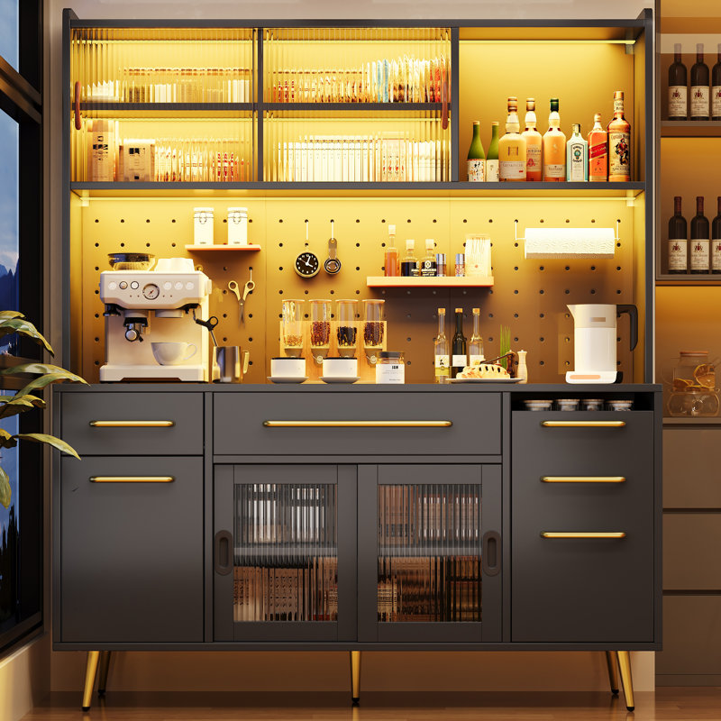 171cm Kitchen Pantry, Black