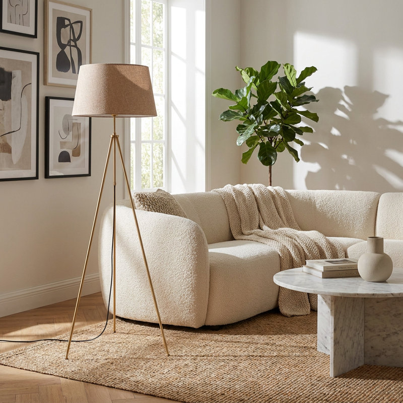 High-Profile Modern Tripod Floor Lamp
