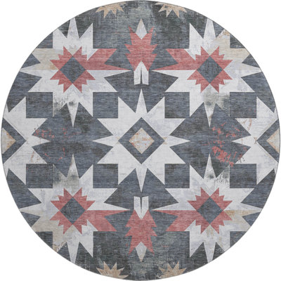 Premium Machine Washable Farolt AMF1893 Aztec Rug