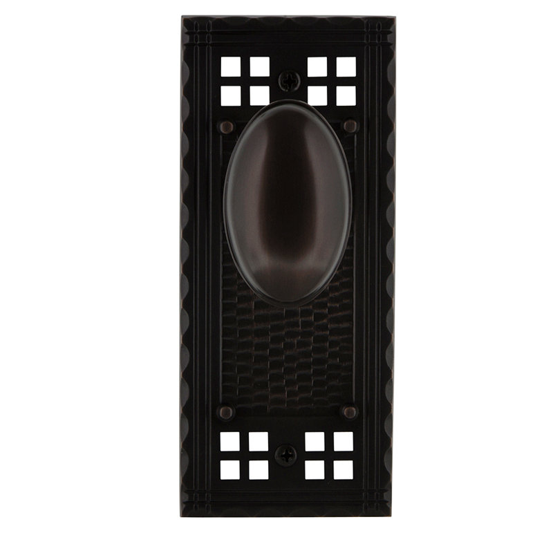 Plaque artisanale avec bouton de porte Homestead, Bronze intemporel