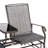 Metal Frame Glider Bench With Table Integration Feature. Gray Patio For Outdoor Spaces. Double Gliding Enjoyment. Breathable Mesh. 726 Lbs. Capacity. Backyard, Garden, Porch Select. 32"D X 58.25"W