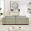 Canapé rembourré en chenille de 91,5 po de style moderne avec accoudoirs arrondis et confort surdimensionné pour le salon-1876133761
