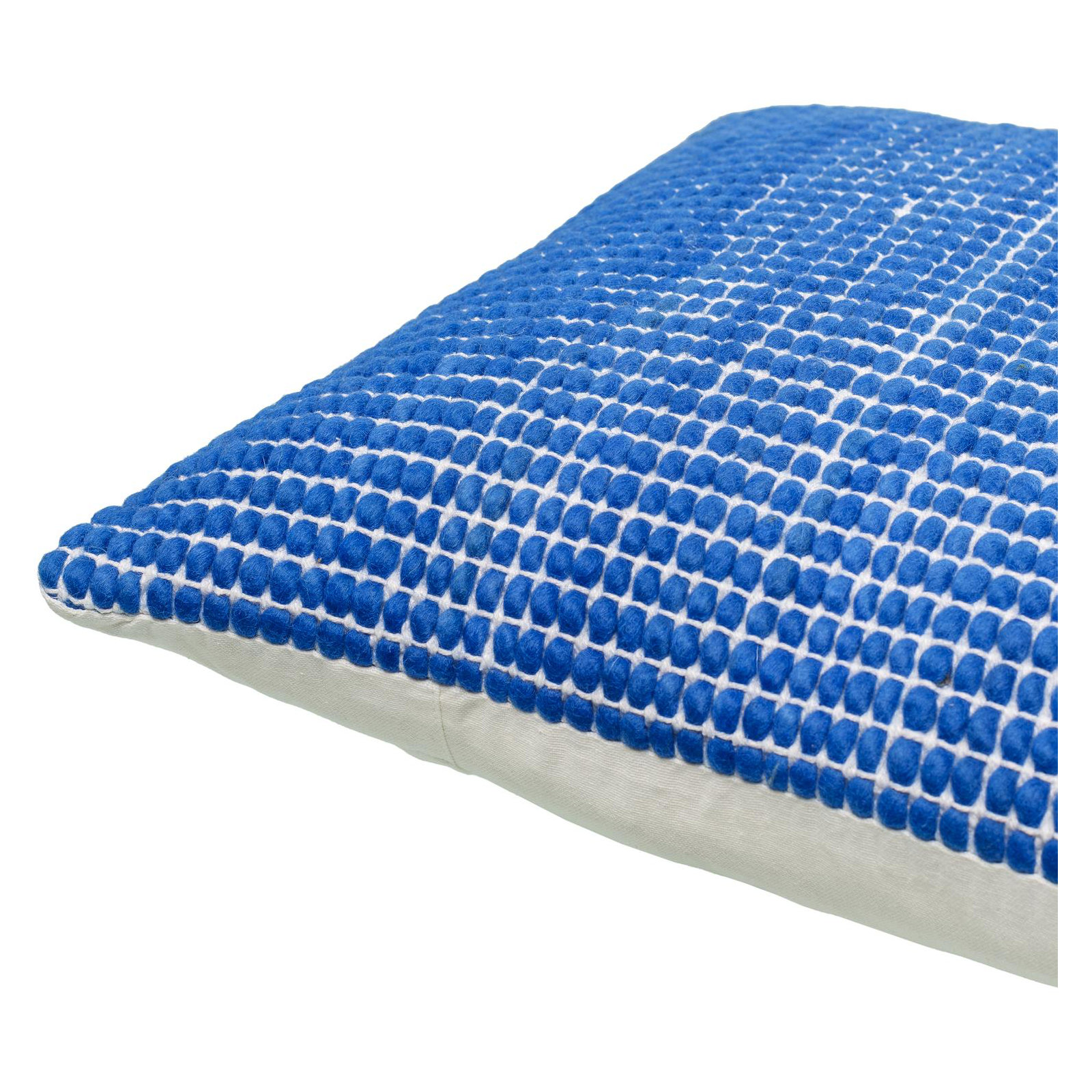 Waverly Wool Throw Pillow, Polyester/Polyfill, Blue, 13" x 20"