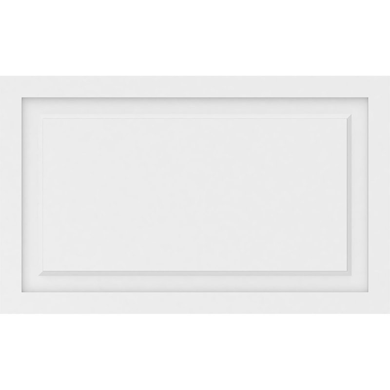 Panneau mural Harrison 3D en blanc, H 22 po x l 36 po x P 0,63 po