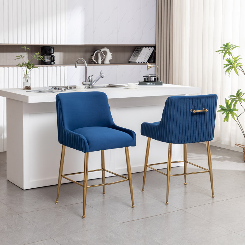 Baudel Zanthia Counter Stool, Navy