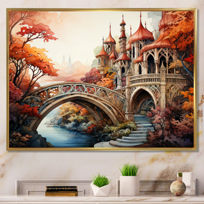 " Orange Bridge Whimsical Archway "