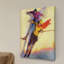 Reproduction d’art sur toile tendue « downhill ski »-198650606
