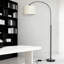 Lampe sur pied à arc moderne avec gradateur de pied, lampe de lecture réglable avec ampoule DEL 9 W, grande lampe sur pied pour le salon et la chambre à coucher-1514185003-1514185006-1514184993