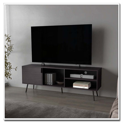 Meuble télé avec rangement ouvert Wengue
