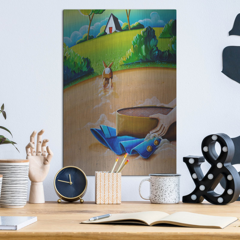 Luxe métal art «Peter Rabbit 8» par Cindy Thornton, «Peter Rabbit 8» par Cindy Thornton, H 16 po x l 12 po