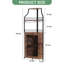 Armoire de bar à vin en L à DEL en forme de L, buffet de bar autoportant à 5 niveaux avec éclairage à DEL RVB, tablettes réglables, support en verre et support à vin amovible, armoire de rangement en panneau de fibres à densité moyenne pour salle à manger-129387389