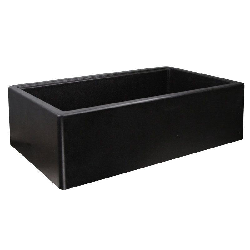 Plymouth 33'' L Single Basin Kitchen Sink, Black