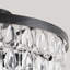 Plafonnier encastré rond en cristal noir 4 lumières Viviana